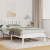 Estrutura da Cama Branco 90 x 190 cm Madeira de Pinheiro Sólido 1