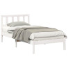 Estrutura da Cama Branco 90 x 190 cm Madeira de Pinheiro Sólido 3