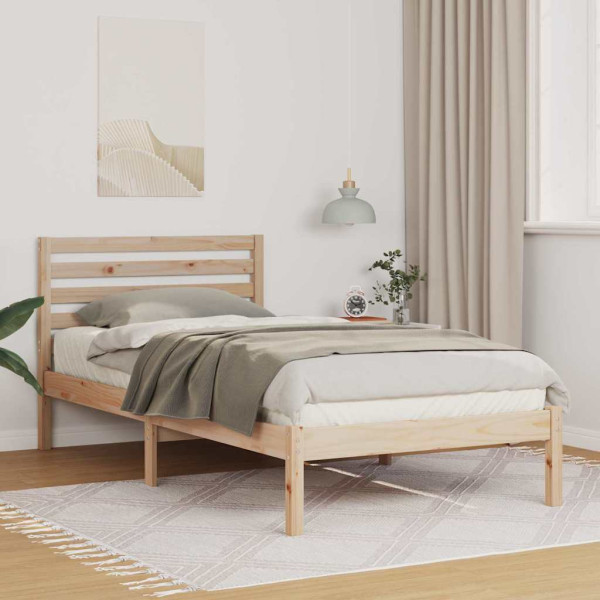 Estructura de cama Marrón 80 x 200 cm Madera de pino sólido D