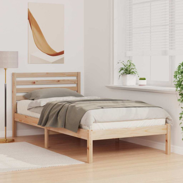 Estructura de cama Marrón 80 x 200 cm Madera de pino sólido M 5