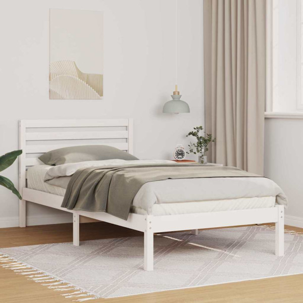 Estructura de cama Blanco 90 x 190 cm Madera de pino sólido D