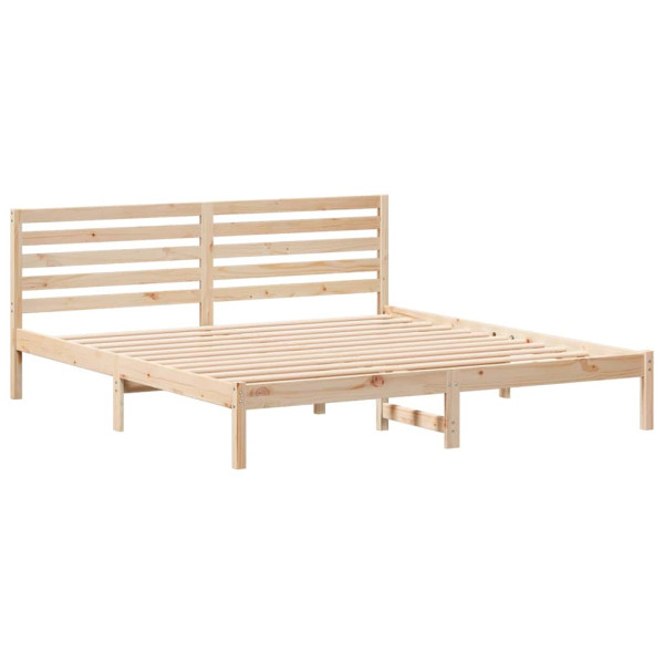Estructura de cama Marrón 180 x 200 cm Madera de pino sólido M 2