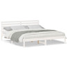 Estructura de cama Blanco 180 x 200 cm Madera de pino sólido 4