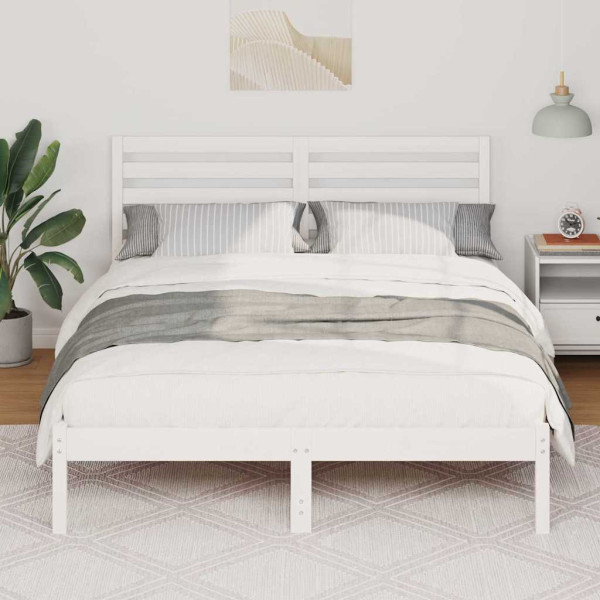 Estructura de cama Blanco 120 x 190 cm Madera de pino sólido M 5