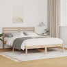 Estructura de cama Marrón 140 x 190 cm Madera de pino sólido 1