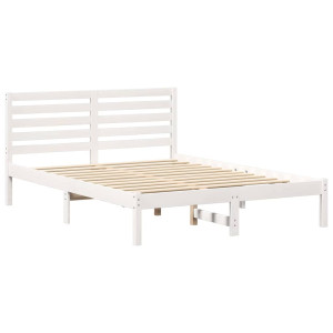 Estructura de cama Blanco 140 x 190 cm Madera de pino sólido H