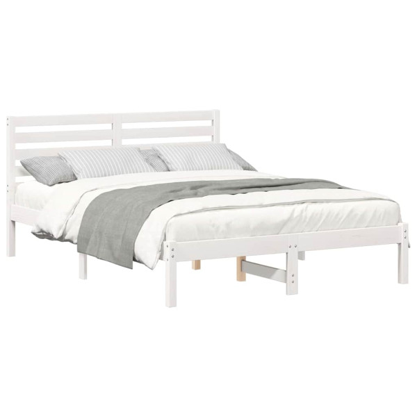 Estrutura da Cama com cabeceira Branco 140 x 190 cm M 3