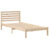 Estructura de cama Marrón 80 x 210 cm Madera de pino sólido 2