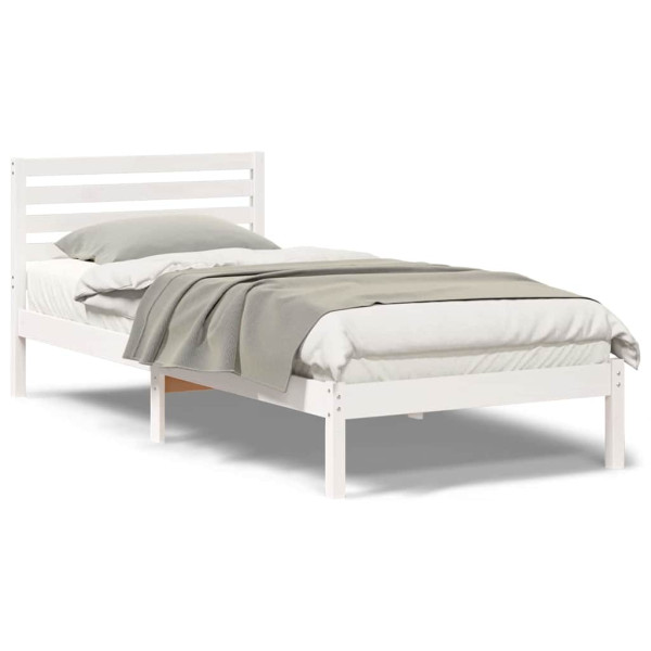 Estructura de cama Blanco 80 x 210 cm Madera de pino sólido M 4