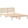 Estructura de cama Marrón 140 x 210 cm Madera de pino sólido 2
