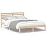 Estructura de cama Marrón 140 x 210 cm Madera de pino sólido 4