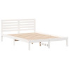 Estructura de cama Blanco 140 x 210 cm Madera de pino sólido 2