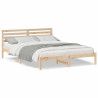 Estructura de cama Marrón 160 x 210 cm Madera de pino sólido 4