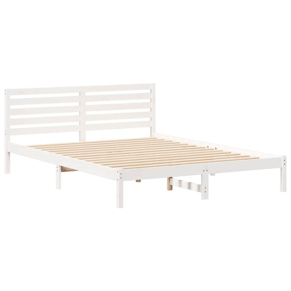 Estrutura da Cama com cabeceira Branco 160 x 210 cm M 2
