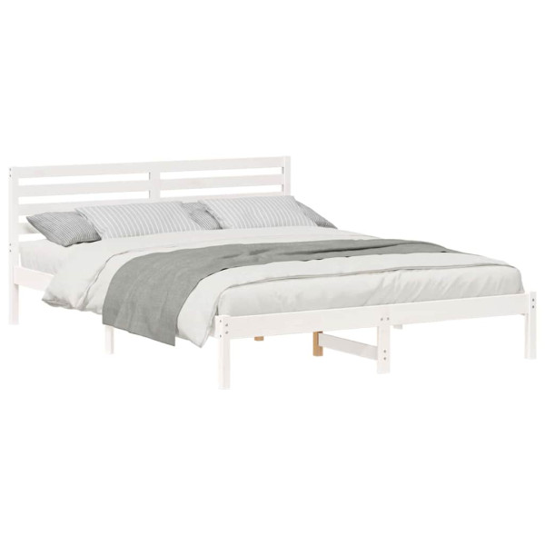 Estrutura da Cama com cabeceira Branco 160 x 210 cm M 3
