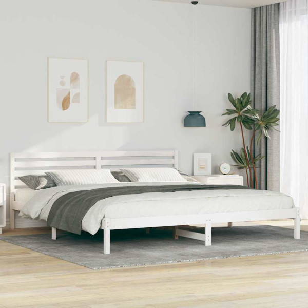 Estructura de cama Blanco 180 x 210 cm Madera de pino sólido D