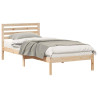 Estructura de cama Marrón 80 x 220 cm Madera de pino sólido 3