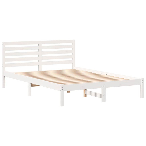 Estrutura da Cama com cabeceira Branco 140 x 220 cm M 2