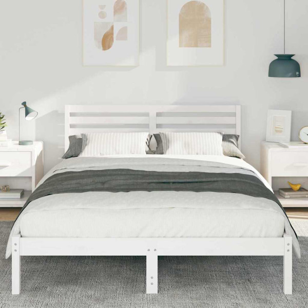 Estrutura da Cama com cabeceira Branco 140 x 220 cm M 5