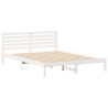 Estrutura da Cama com cabeceira Branco 160 x 220 cm 2