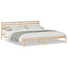 Estructura de cama Marrón 200 x 220 cm Madera de pino sólido 4