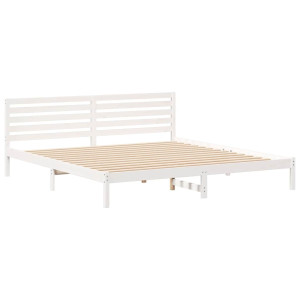 Estructura de cama Blanco 200 x 220 cm Madera de pino sólido H