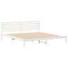 Estructura de cama Blanco 200 x 220 cm Madera de pino sólido 2