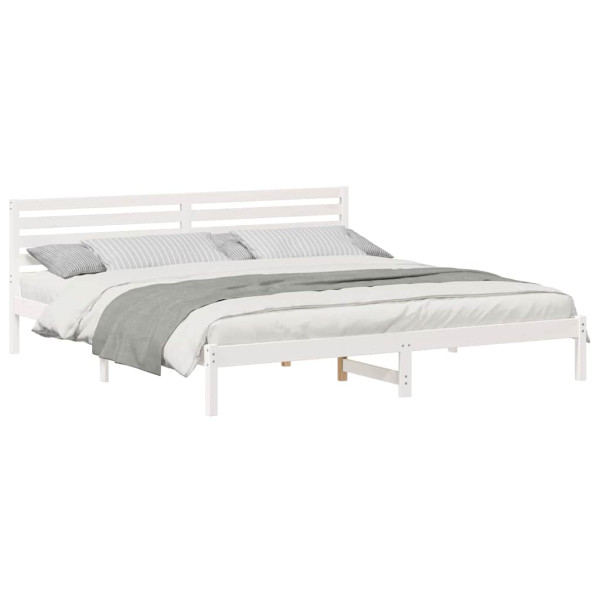 Estrutura da Cama com cabeceira Branco 200 x 220 cm M 3