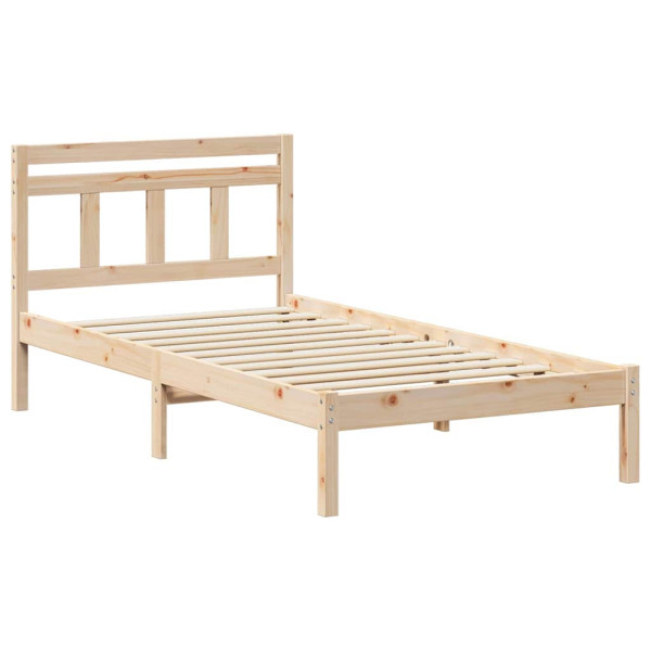 Estructura de cama Marrón 80 x 200 cm Madera maciza de pino M 2