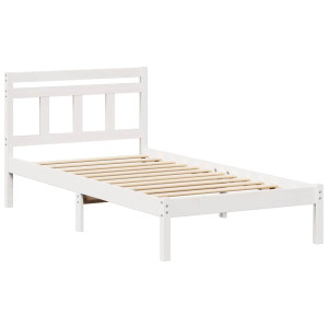 Estrutura da Cama Branco 80 x 200 cm Madeira de pinho maciça H