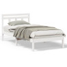 Estrutura da Cama Branco 100 x 200 cm Madeira de pinho maciça 4