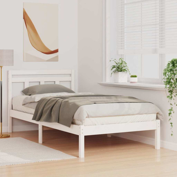 Estructura de cama Blanco 100 x 200 cm Madera maciza de pino M 5