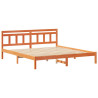 Estructura de cama Marrón 200 x 200 cm Madera de pino 2
