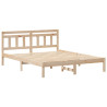 Estructura de cama Marrón 140 x 200 cm Madera maciza de pino 2