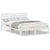 Estrutura da Cama Branco 120 x 200 cm Madeira de pinho maciça 4