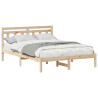 Estructura de cama Marrón 120 x 190 cm Madera de pino 3