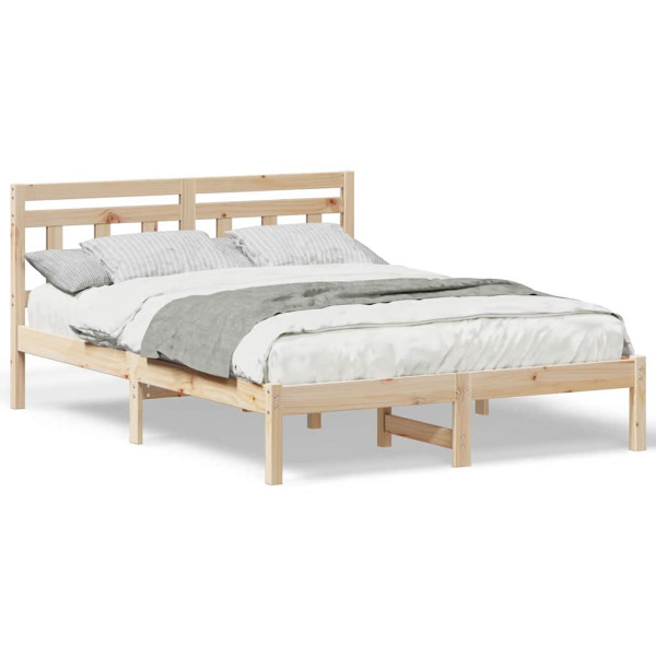 Estructura de cama Marrón 120 x 190 cm Madera de pino M 4