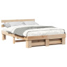 Estructura de cama Marrón 150 x 200 cm Madera de pino 3