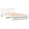 Estructura de cama Blanco 150 x 200 cm Madera de pino sólido 2