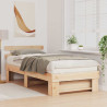 Estructura de cama Marrón 90 x 190 cm Madera de pino sólido 5