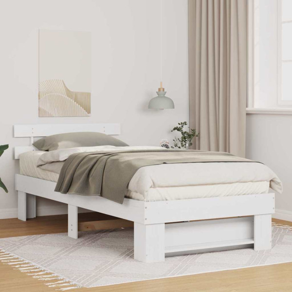 Estructura de cama Blanco 90 x 190 cm Madera de pino sólido D
