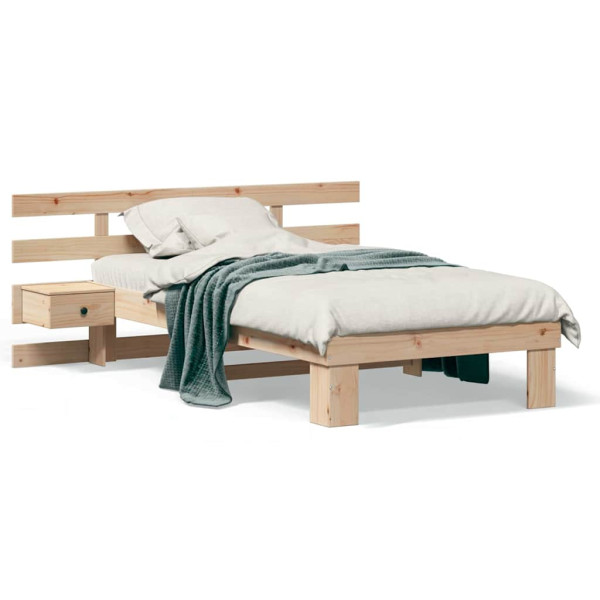 Estructura de cama Marrón 80 x 200 cm Madera de pino sólido M 4