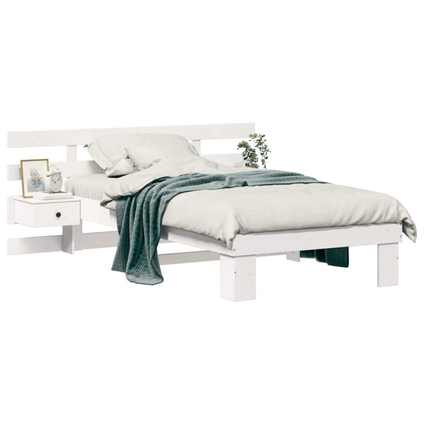 Estructura de cama Blanco 80 x 200 cm Madera de pino sólido M 3