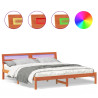 Estructura de cama Marrón cera 180 x 200 cm 4