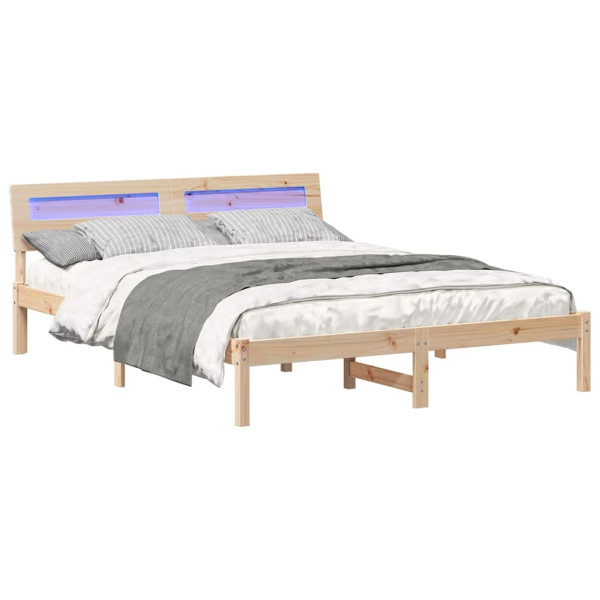 Estructura de cama Marrón 160 x 200 cm Madera de pino sólido M 3