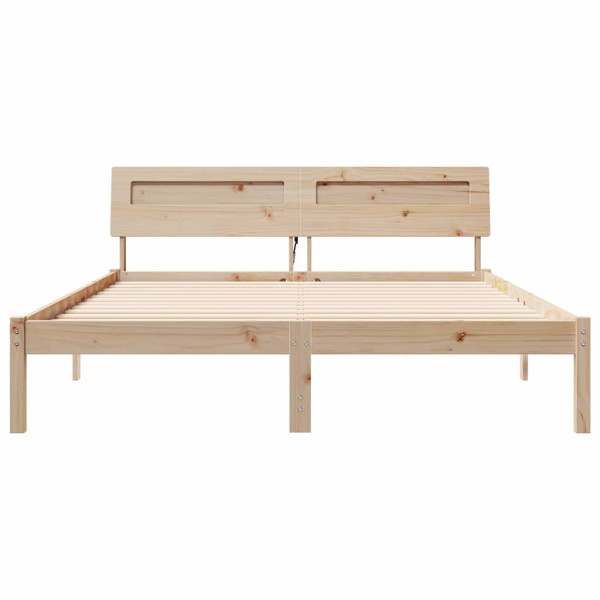 Estructura de cama Marrón 150 x 200 cm Madera de pino sólido M 5