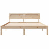 Estructura de cama Marrón 140 x 200 cm Madera de pino sólido 5