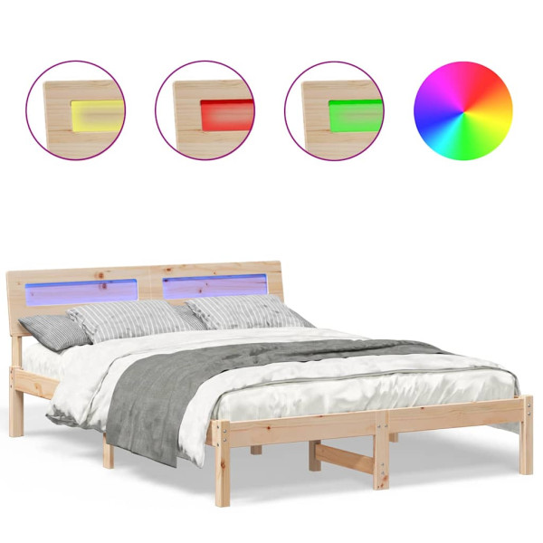 Estructura de cama Marrón 120 x 190 cm Madera de pino sólido M 4