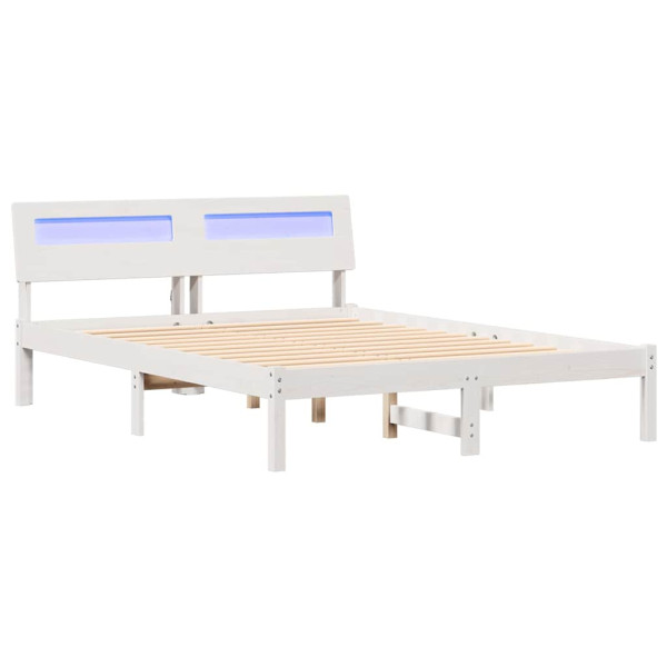 Estructura de cama Blanco 120 x 190 cm Madera de pino sólido M 2