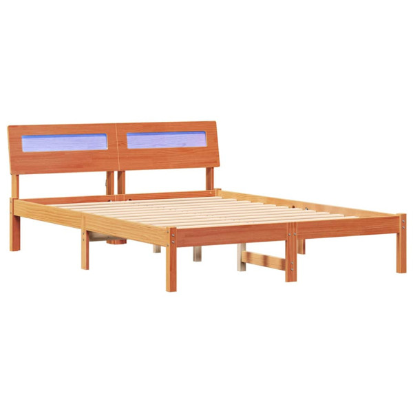 Estructura de cama Marrón cera 120 x 190 cm M 2